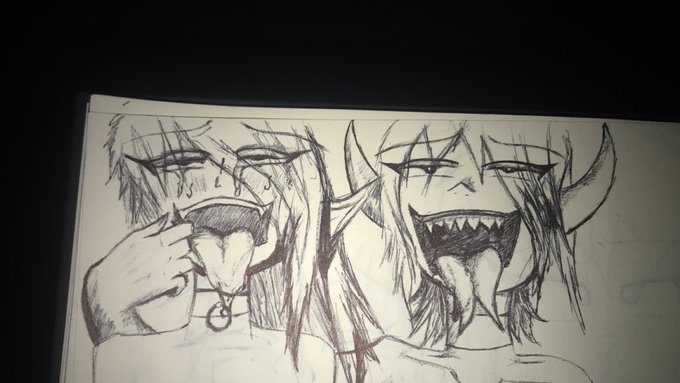 Been practicing my drawing. This is how I’m tryna b with a cutie :) #drawing #ahegao https://t.co/Ye
