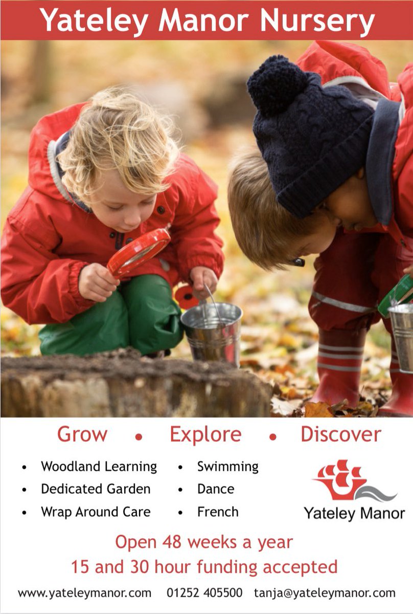 YMHeadmaster's tweet image. Give your child the best start on their journey. The Nursery at Yateley Manor - where children are able to grow, explore and discover themselves. @YateleyManorSch @iapsuk @GoodSchoolsUK @psbacc #EYFS #Hampshire #education