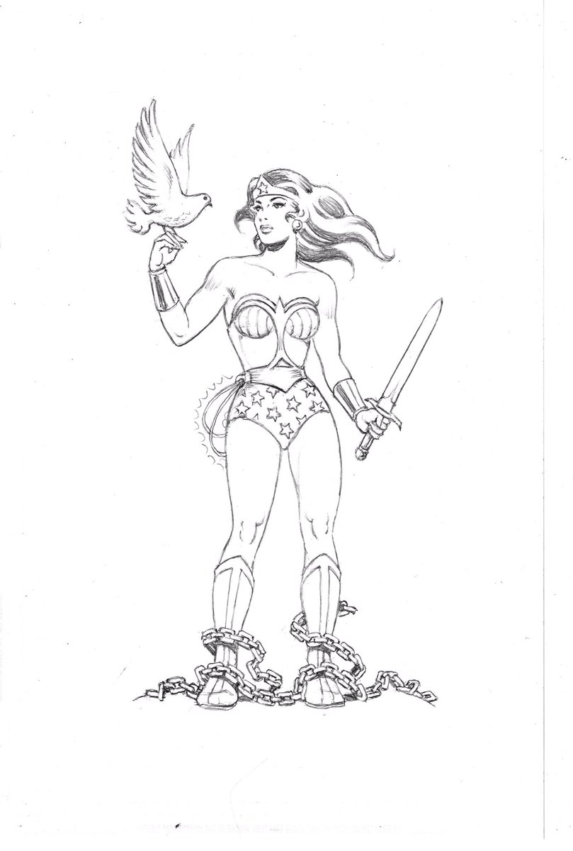 Queen Ramona Fradon, everybody 🙇🏻‍♀️🙇🏻‍♀️🙇🏻‍♀️🙇🏻‍♀️🙇🏻‍♀️
Jester #inkmonkeyhope 🤡 on #inks
Inking this amazing legend for publishing is more than I could ask for. 🙏
.
#grateful @DCComics #WonderWoman #pencils #WW #WCW and this #🐒 #inker #inkmonkey #Hope #RamonaFradon #SandraHope