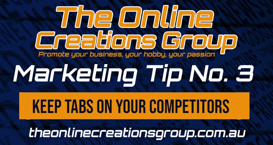 Marketing Tip No.3
Important to know what is happening in your industry. Choose to be a disrupter or a follower ? #marketing #digitalmarketing #promotions
theonlinecreationsgroup.com.au/marketing-tips…