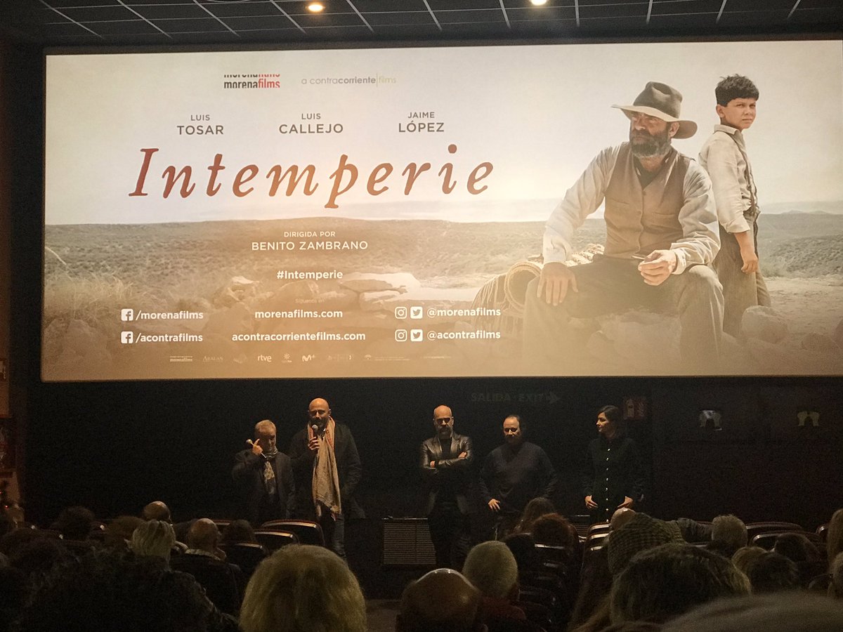 Espectacular !!!!  #Intemperie . Gracias <a href="/CinesVerdiMad/">Cines Verdi Madrid</a> <a href="/morenafilms/">Morena Films</a> <a href="/jinmolopez/">Jaime Lopez</a>