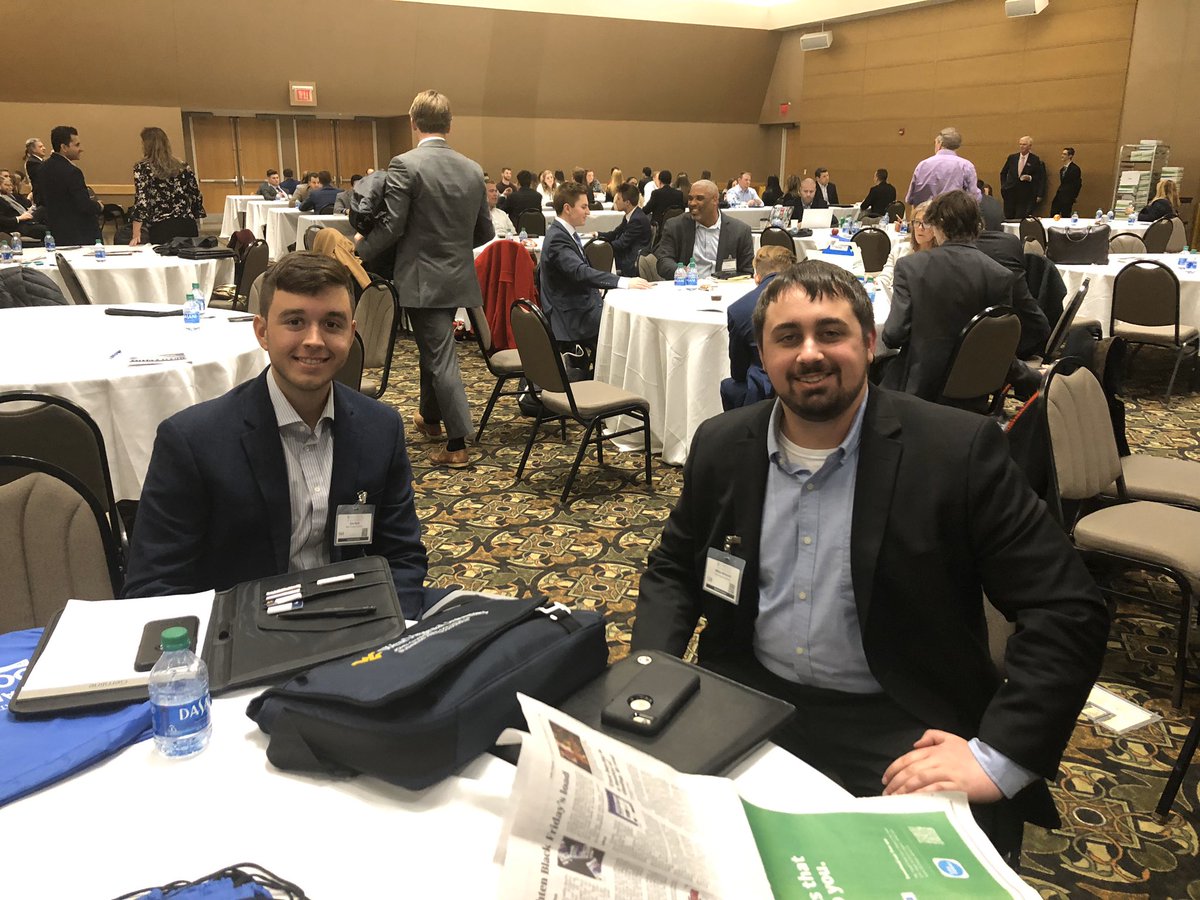 Good luck to Tyler Myatt and William McDermott who are representing WVU at William Patteson’s National Sales Challenge. Go’eers! <a href="/WVUSalesClub/">WVU PSE & Sales Club</a> @wvuccobe