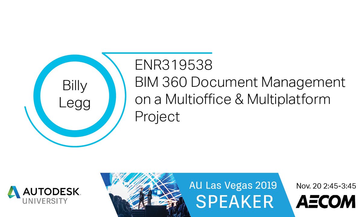 matthewanderle's tweet photo. Join my @AECOM colleague this afternoon. #AECOM_AU2019 #AU2019 @autodesku https://t.co/wnLgHST1KK