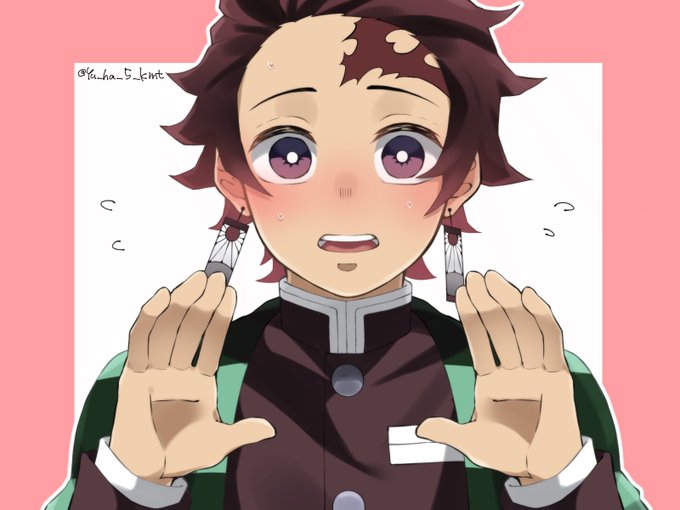 ゆいはさんがTwitterに投稿した竈門炭治郎(鬼滅の刃)のイラスト。