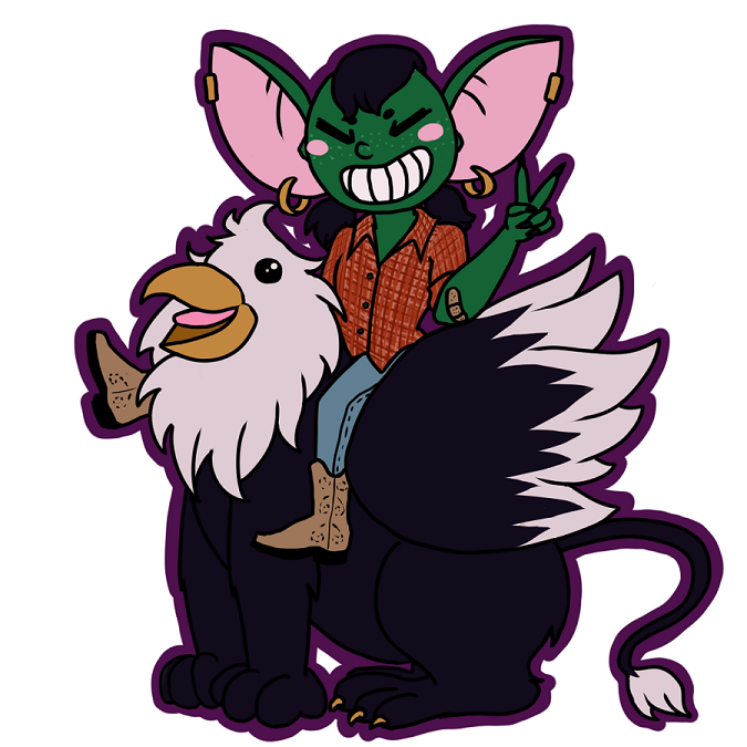 GoblinCollectiv's tweet photo. Say a guttural goblin hello to one of the members of the Goblin family, Gryphon! Check out her Instagram (it's rad!!!): https://t.co/6IHfsymW7k #goblin #gryphon #thegoblincollective #houstonartist https://t.co/AxGZbMgbtZ