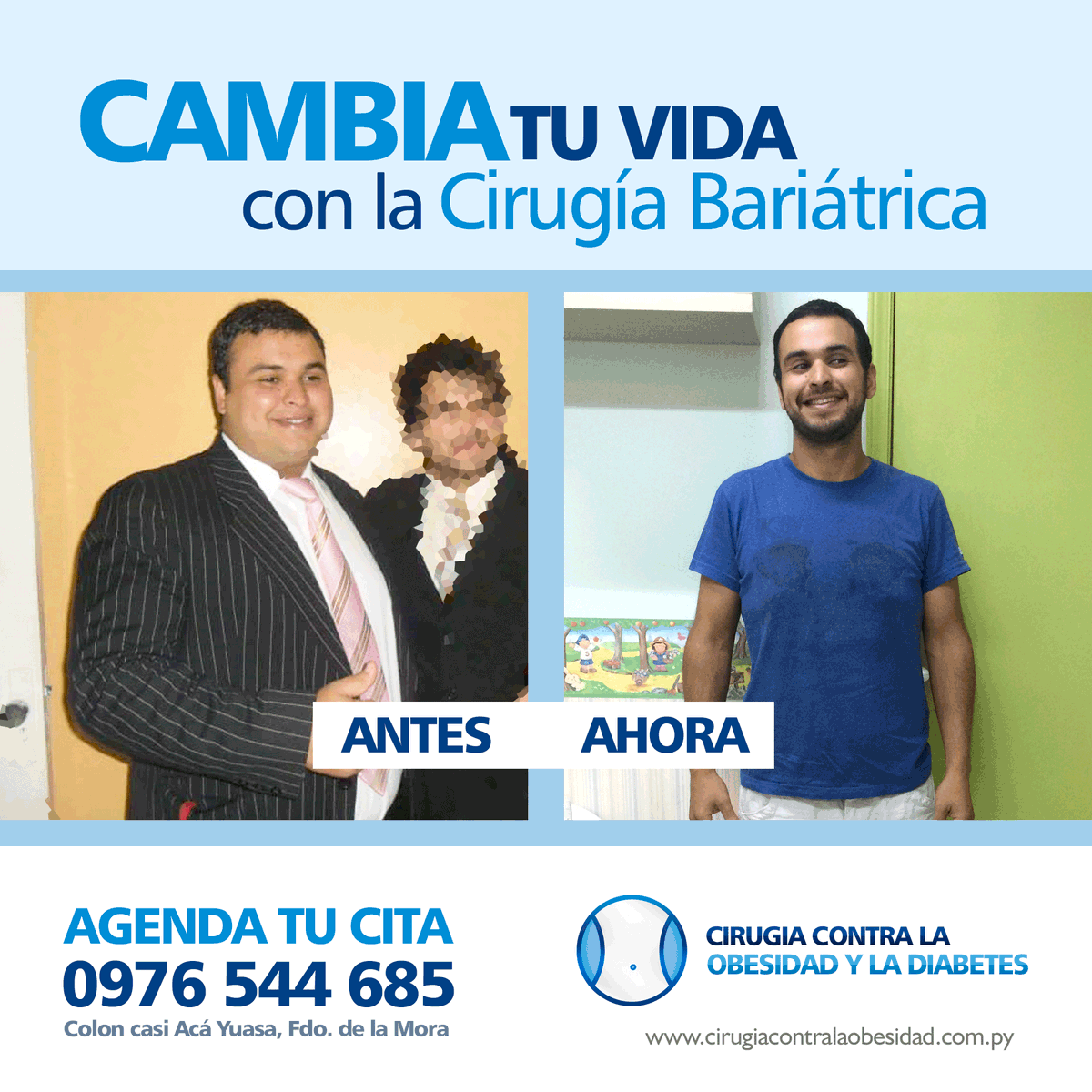 Bariatricapy's tweet photo. La Obesidad hoy tiene cura y depende de vos!. Como llegar: 📍https://t.co/lCdVWc5n2b - 📲AGENDA TU CITA (0976) 544 685
#CirugiaBariatrica #VivirSinObesidad #VivirSinDiabetes https://t.co/ZcMa6GDin1