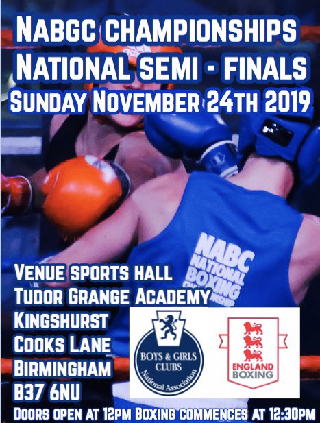 ElcocksBA's tweet image. National NABGC boxing championships been held in Birmingham this Sunday 🥊