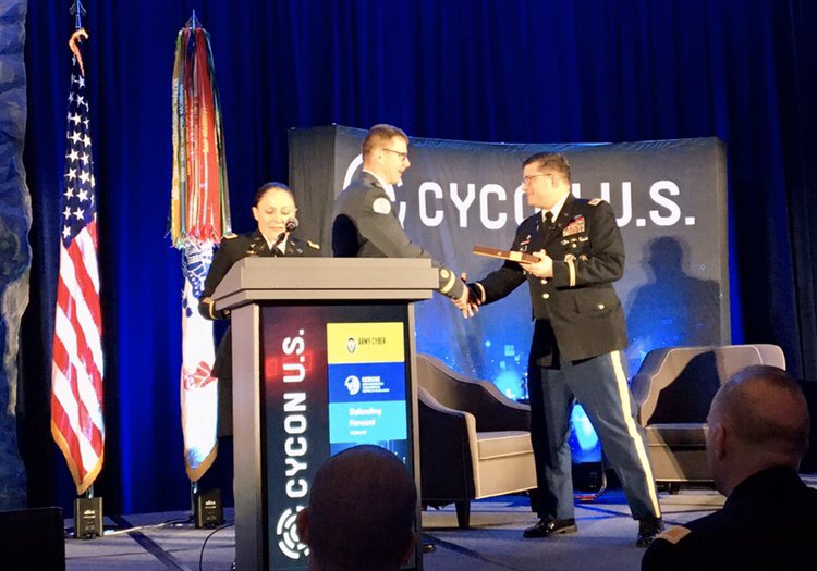ccdcoe's tweet photo. On behalf of @JTarien and @ccdcoe, we would like to thank the whole @ArmyCyberInst team for organising a truly great 4th iteration #CyConUS in Arlington, VA. Looking forward to host everybody at #CyCon 2020 in Tallinn, #Estonia, on 26-29 May, 2020 https://t.co/74O8kd4oPD