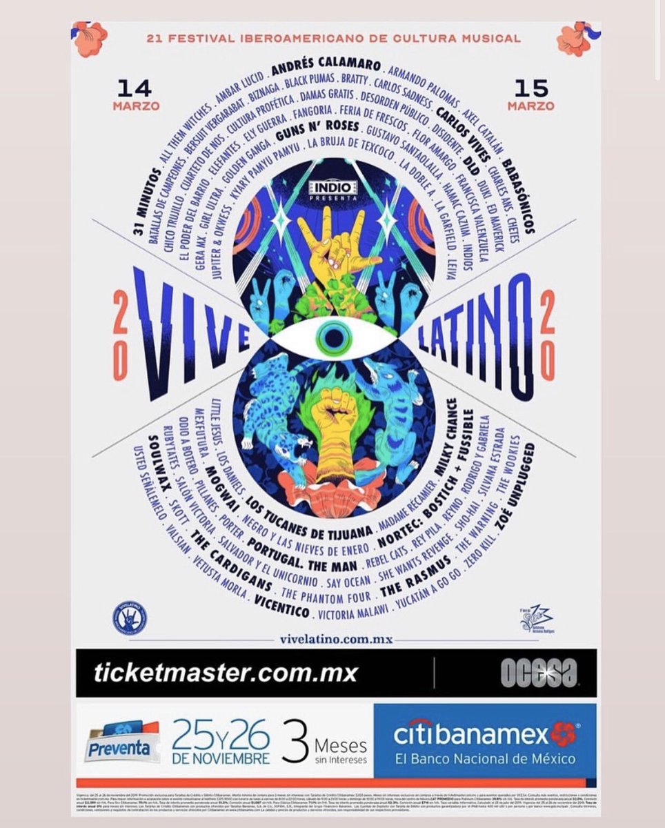 Mamá!!!!!! <a href="/sayoceanband/">Say Ocean</a> <a href="/Piniaexpress/">Andrés González</a> sale en el cartel del Vive!!!