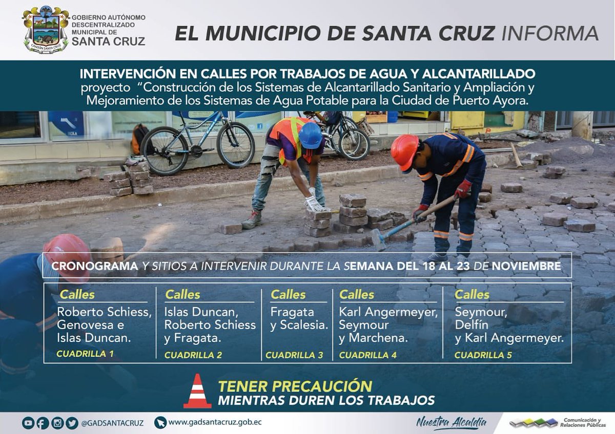 gadsantacruz's tweet photo. NUESTRA ALCALDÍA INFORMA
#GADMSC #GADSANTACRUZ #GALÁPAGOS #PUERTOAYORA https://t.co/5PuvvvJTcA