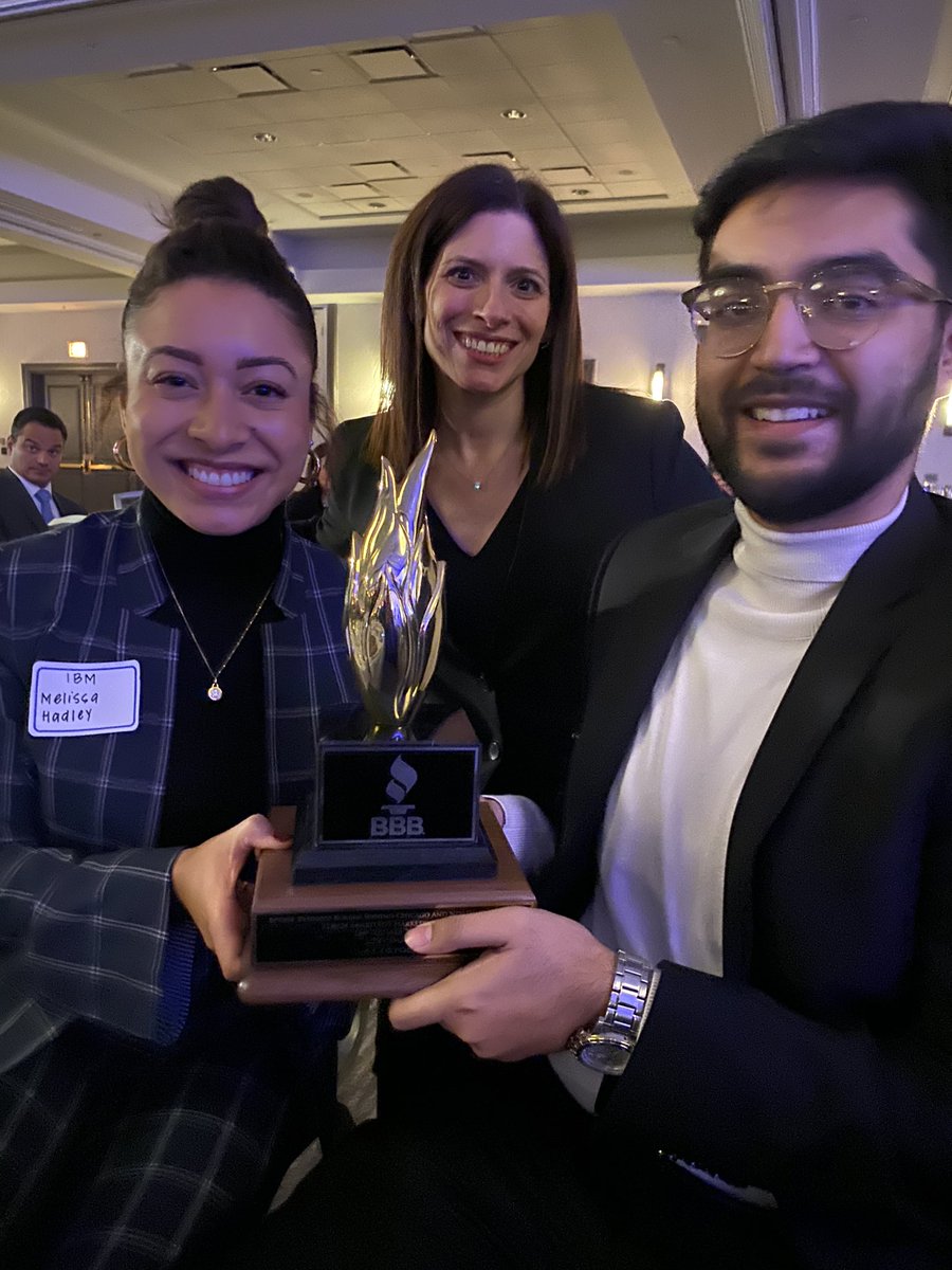 BrookeEklund211's tweet photo. I am thrilled to announce that IBM has won the 2019 @ChicagoBBB Torch Award for Marketplace Ethics! This incredible award for #ethics and #integrity embodies everything we stand for at IBM. Thank you to the Summit Team on producing the winning submission. #ChiTorch  #ProudIBMer https://t.co/JPzBrEA6Xr