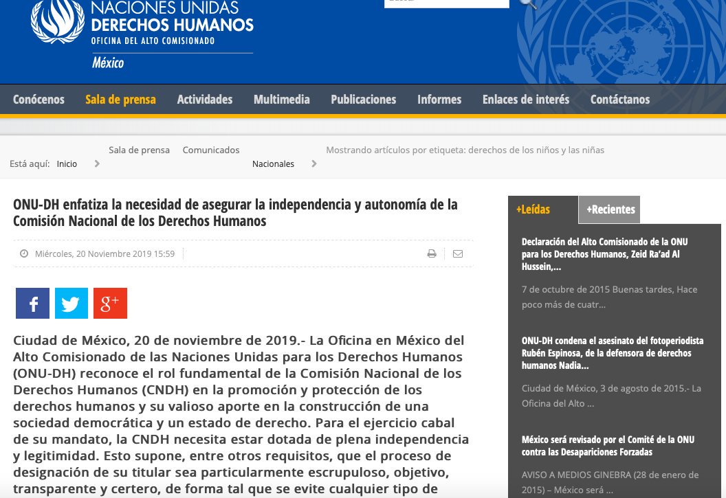 CarlosTorresF_'s tweet photo. #Ahora 🔥La ONU y su alto comisionado en @ONUDHmexico señala que la designación de @RosarioPiedraIb tuvo un ambiente dudas en el cumplimiento de los requisitos de elegibilidad y cuestionamientos respecto a si en la 3ra votación se alcanzó la mayoría calificada que exige la ley https://t.co/FLt4SrZBct