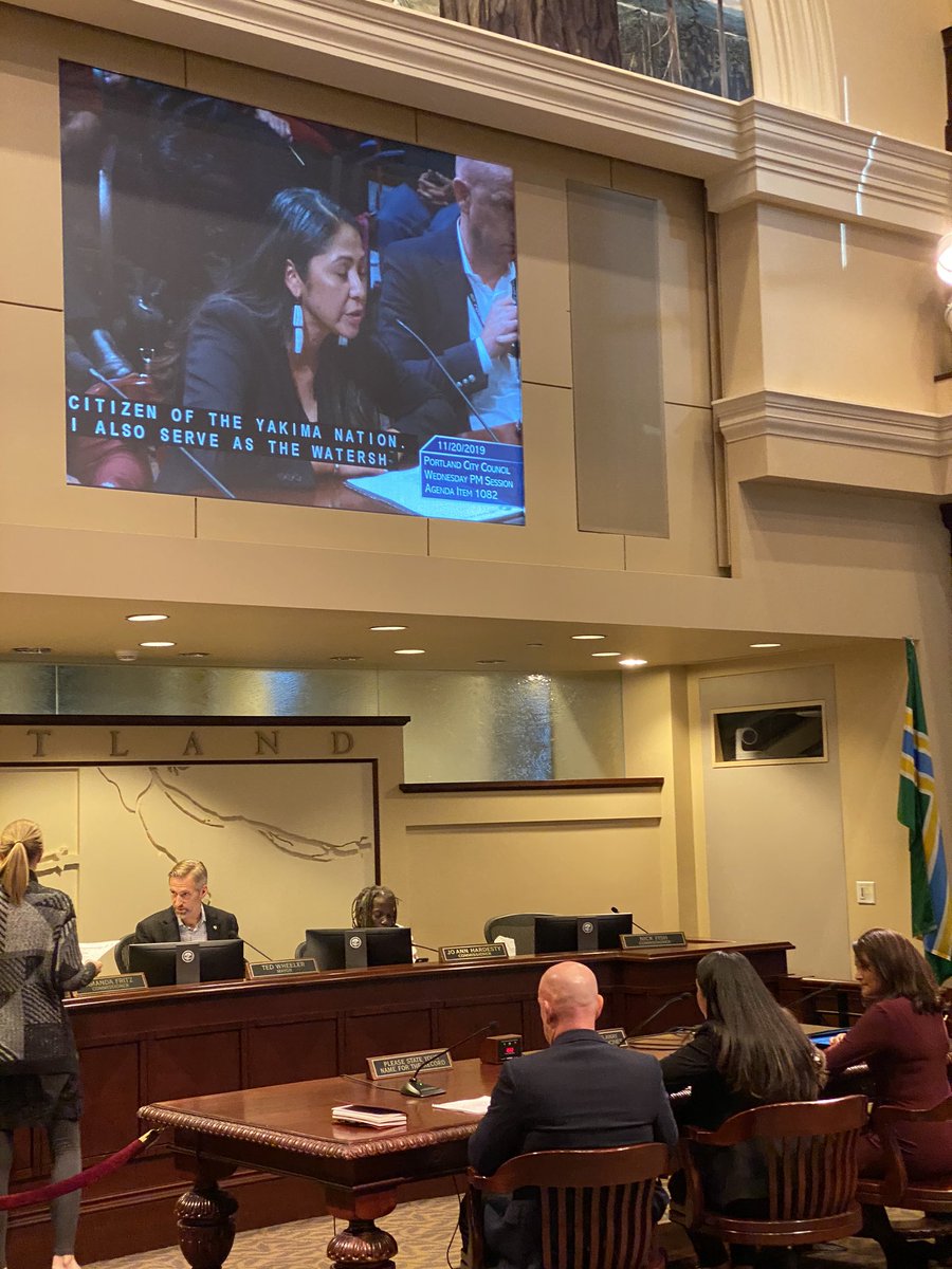 “We must protect the river at all costs.” —Aja DeCoteau, <a href="/CRITFC/">CRITFC</a> Watershed Dept manager, testimony before the Portland City Council in support of the #Portland #fossilfuel ban.