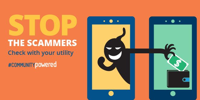 #StopScams: Beware of telephone, mail, email, door-to-door, and other in-person scams! Call the customer service number on your #PublicPower utility bill — this will ensure you’re speaking to a real utility employee. Know how to spot a scam: utilitiesunited.org