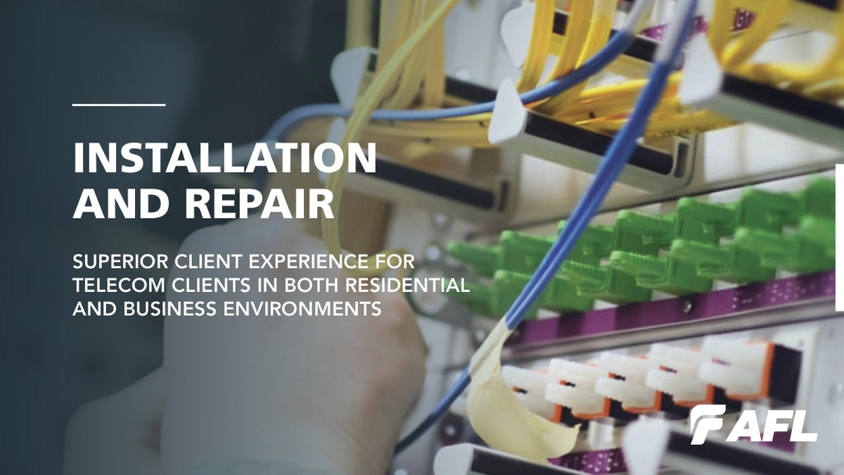 AFLglobal's tweet image. Enabling the delivery of a superior client experience for telecom clients in both residential and business environments through installation and repair activities. bit.ly/2o6DP10 #ServicesSolutions