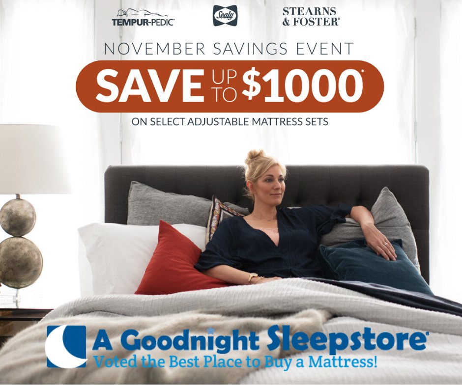 GoodSleepstore's tweet image. Want to spend 1/3 of your day wrapped in #luxury? #TempurPedic #Sealy #StearnsandFoster... Your choice! Get up to $1000 off today: ow.ly/TdEo50xgq8o
#Wilmington #Fayetteville #ChapelHill #Raleigh #therestisuptoyou