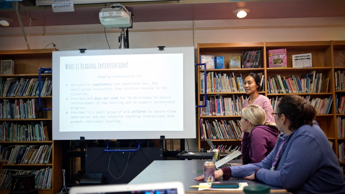 Building Literacy Expert Faith Chen, presents on our Reading Intervention program for the Burns Park PTO. Thanks Ms. Chen! #A2Breakthrough
