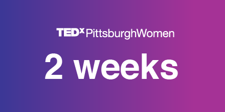 TEDxPittsburgh's tweet photo. 2 WEEKS until #TEDxPittsburghWomen!

Get your tickets: https://t.co/DnlLDKdxlj

#tedxpgh #pittsburgh #tedx #tedxtalks https://t.co/RYj3YQpRjI