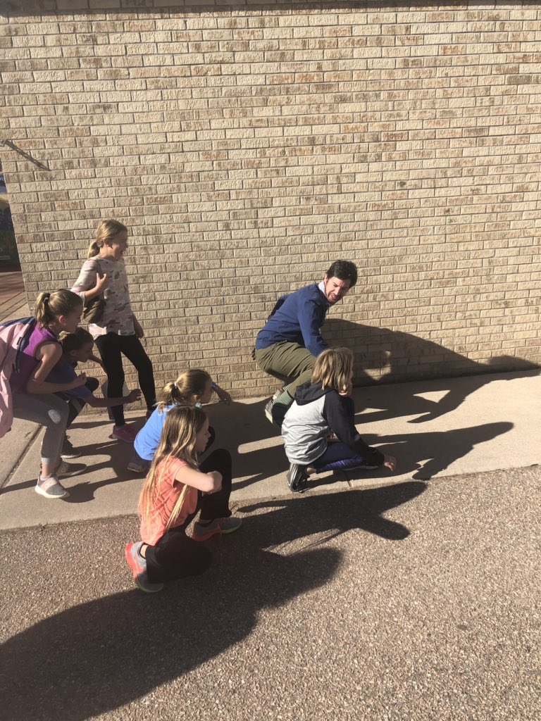 Steele_Notes's tweet photo. Mr. Capp getting some excercise with the 5th graders at recess! It’s important to stretch the body as well as the brain at school! @CSSD11 https://t.co/820d5QqAbN