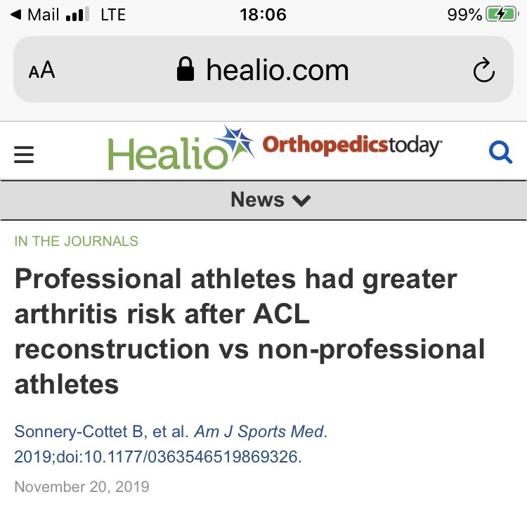 Interesting study showing almost a 5% rate of infections after ACL surgery!?
Could this have something to do with additional extraarticular (ALL) surgery?
Seems pretty high.