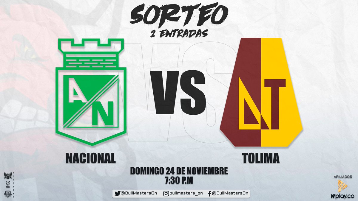 #BMWplay 
SORTEO‼

Sabemos que te gusta el mejor fútbol y que tu equipo del alma es Colombiano, ahora con <a href="/WplayColombia/">Wplay</a> queremos que vivas la emoción de ganar y participes por 1 pase doble para asistir al partido Nacional vs Tolima éste 24 de noviembre.

Que hacer❓
(1/3)