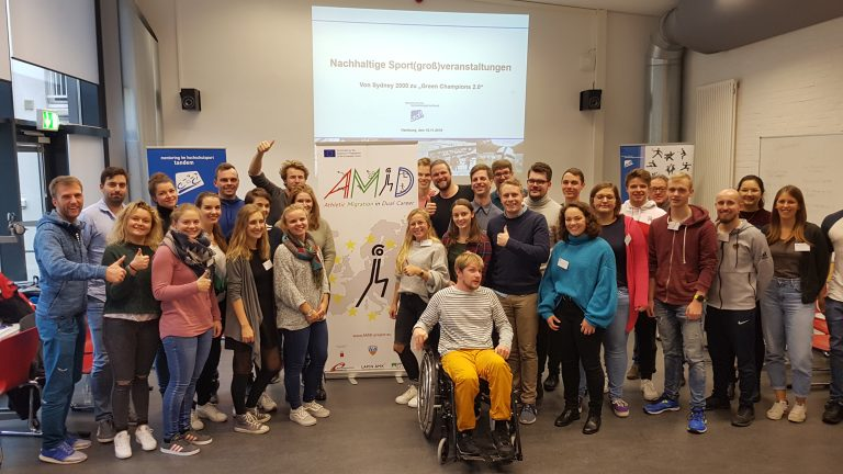 16-17 Nov 2019, Hochschulsport Hamburg, yearly general assembly of @adhGER, 200 members: @AMiD_project promoted as #bestpractice example of #European #cooperation between #academic #sports services and chance for student-athletes to contribute to an improved #DualCareer system.