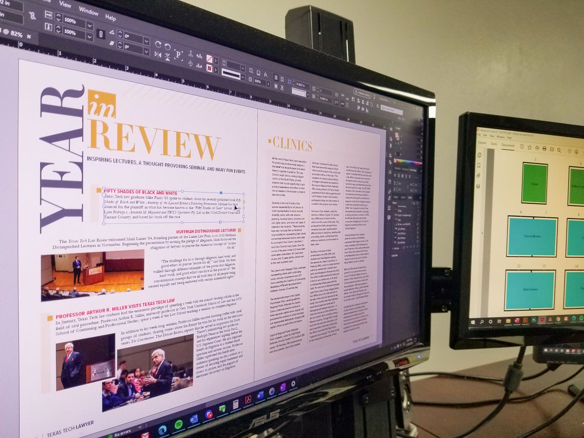 Promofuse's tweet image. Working on the next edition of the Texas Tech Law School magazine!
#promofuse #magazine #texastech #lubbockdesigns #graphicdesign #ttu
