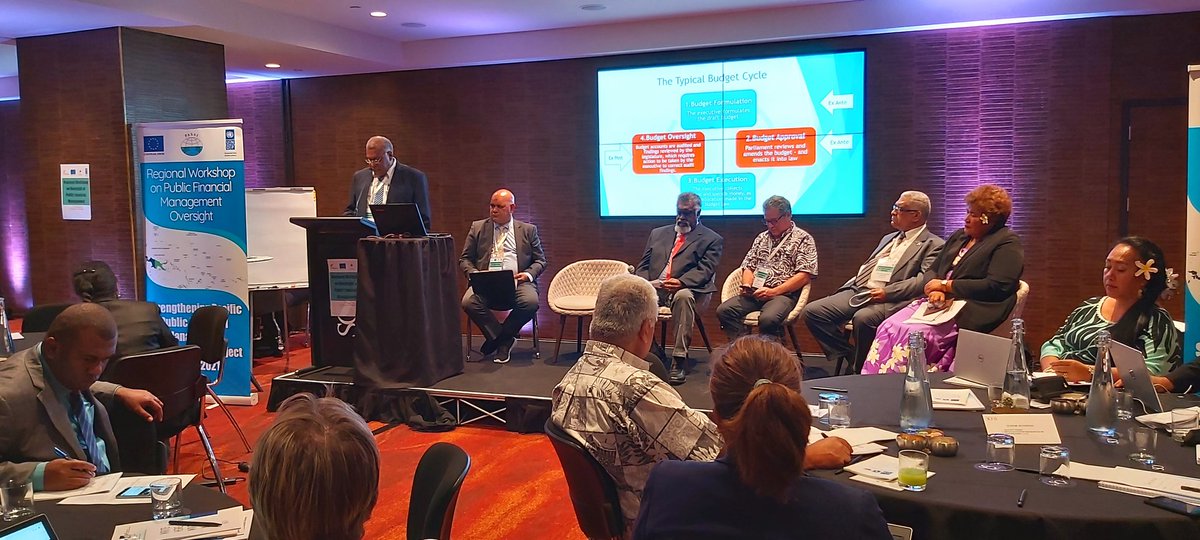 Jaxniel's tweet photo. Discussion on ex-ante and ex-post oversight of the national budget at Regional Workshop on PFM Oversight, Auckland #UNDP_Pacific https://t.co/Tp0sbiUWmF