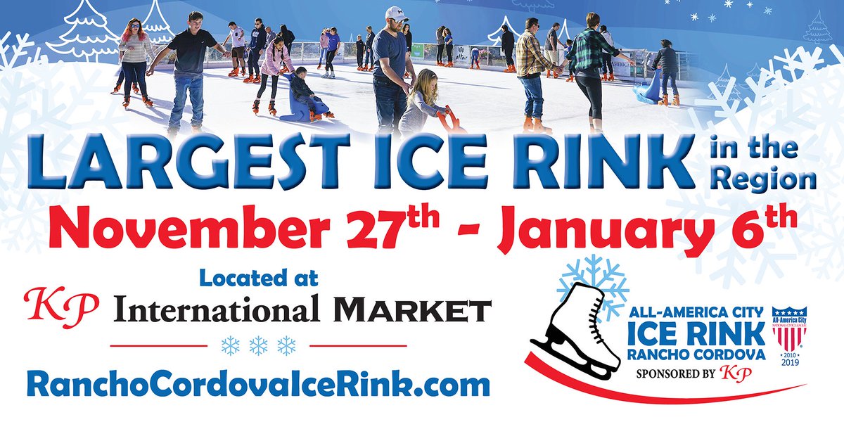 CityofRCordova's tweet photo. Only one week until the grand opening of All-America City Ice Rink at KP International Market! Offering not only an ice rink, but a carnival, concessions, FREE pictures with Santa Claus, and more!

Learn more at https://t.co/nYzh0SqwFb! @kpimsac https://t.co/UeomrUJX3V