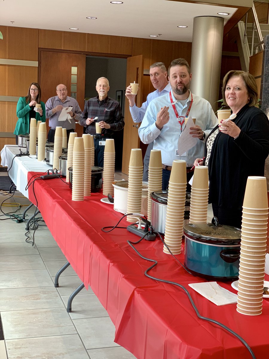 CommunityAmerCU's tweet photo. Our 2nd annual chili cook off was a huge success! We gathered donations for taste testing all of the chilis and for voting on best chili. As a result, our CommunityAmerica family raised $364 for @HarvestersORG and Stacy from Loan Processing took home the gold! 🏅#WEKC https://t.co/iYBe4hAEEl