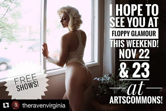 #Repost @theravenvirginia with <a href="/get_repost/">Repost</a>
・・・
Hey! Me and my butt hope to see you Nov 22 and 23 at @yycarts! These shows are FREE, accessible, fun, sexy, and silly! Don't miss it! Featuring @queenvaleriehunt @oliver_twirl <a href="/alideregt/">Ali DeRegt</a> <a href="/beau_creep/">Ren</a> and special guest @justinmany…