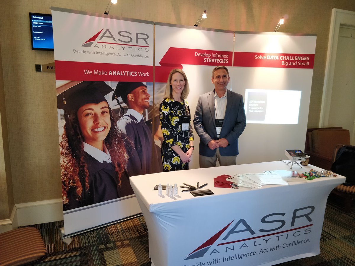 HigherEdBI's tweet image. Heather Hutchings and Scott Flory are ready to talk analytics with you at #SEDUG. Stop by our table Thursday or Friday !