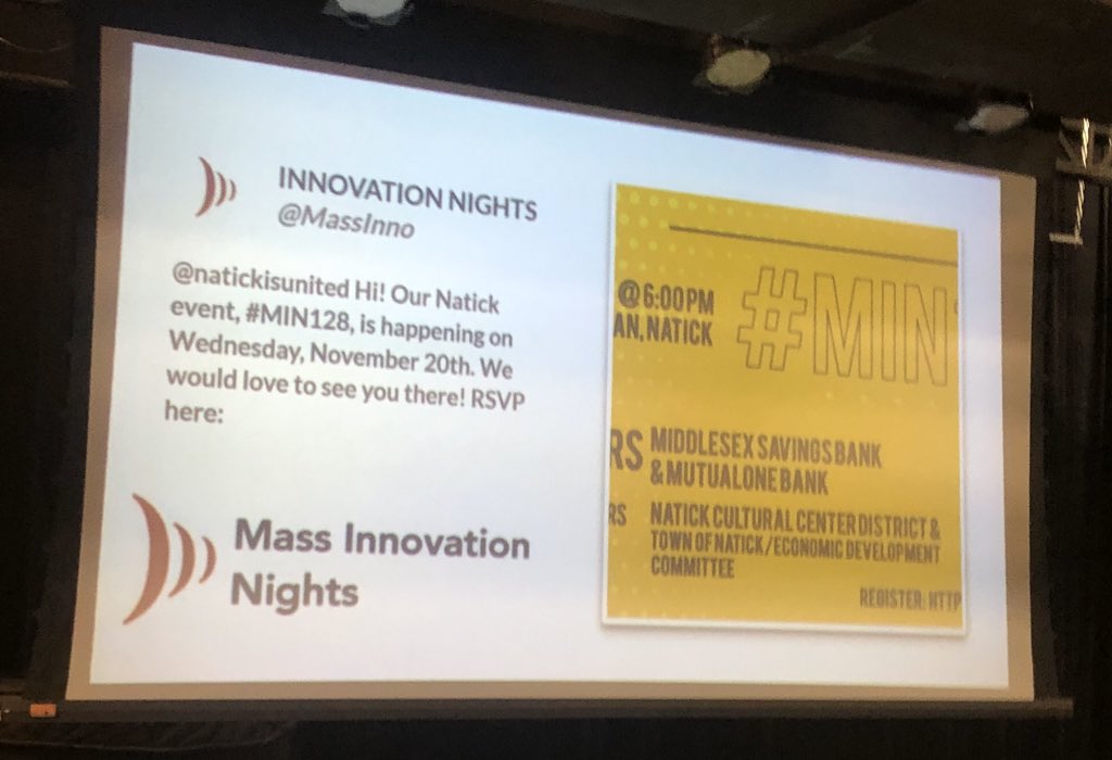 DeanWormell's tweet photo. Good turnout for @MassInno #min128 at the @natickcenter https://t.co/Lv9CxORi6Q