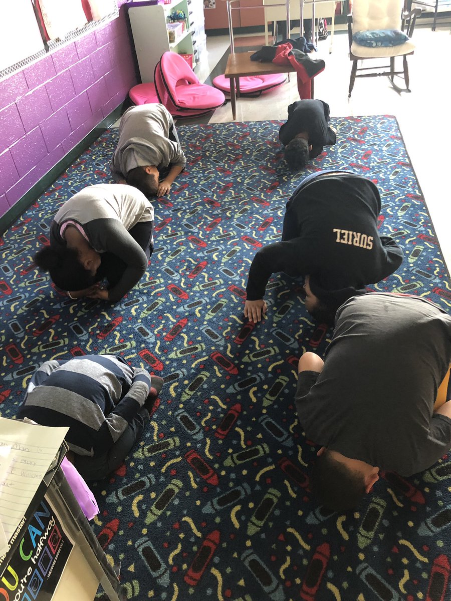 bridget_matos's tweet photo. This afternoon, we centered ourselves with Cosmic Kids! Super proud of these students! @CosmicKidsYoga @NMSpecServ_NJ #yogaintheclassroom #mindfullness https://t.co/OdfpJmSPB1