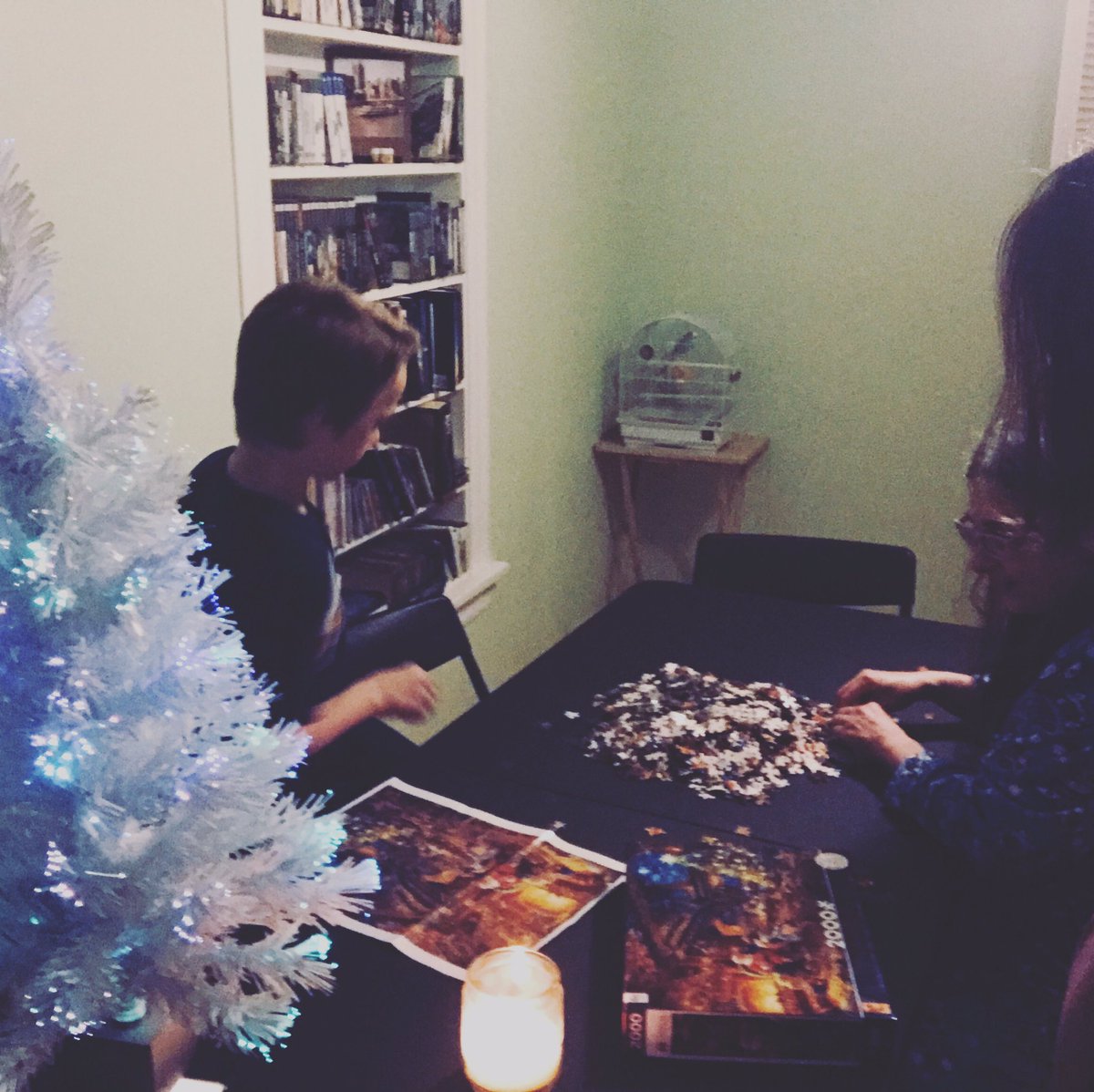 AlyssaMayley's tweet photo. Building a puzzle together with the family around a white Christmas tree, candle light, hot cocoa, and Christmas music. (Yes, this is the tree from my bedroom🤪)
🎄🧩🎄
#christmas #christmastree #puzzle #familyactivities #familytime #holiday #christmasmood #nottooearlytocelebrate https://t.co/pRCsICbN5S