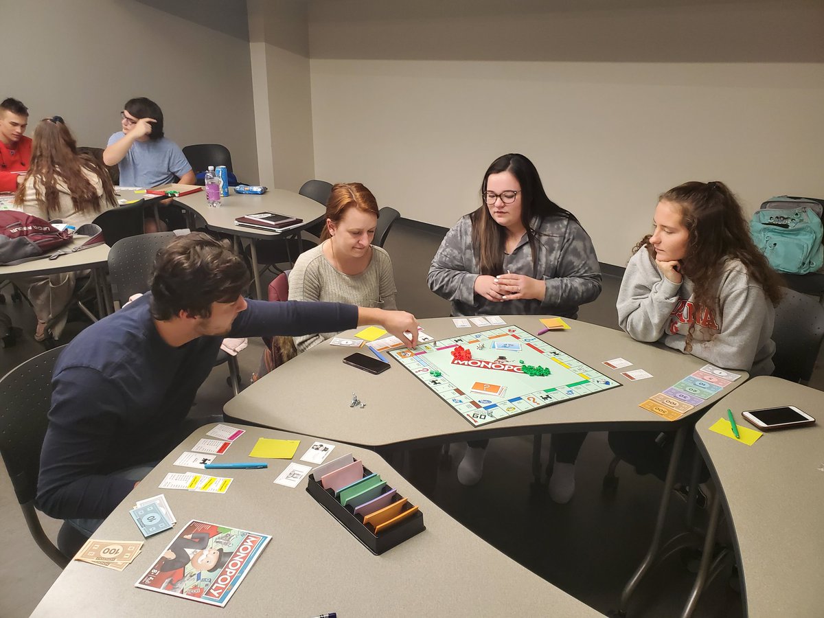 IUPUI Education students playing Stratified Monopoly as they learn about race and equity. #futureteacher @IUPUI