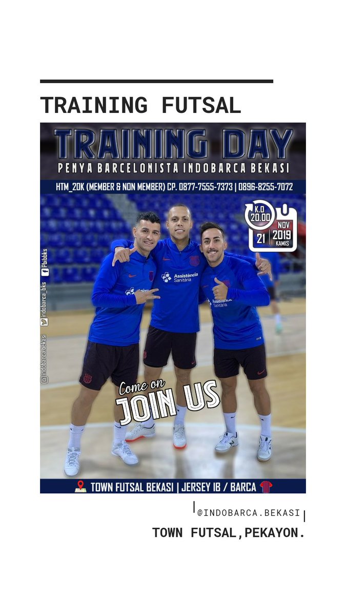 Dony miss it !
Malam nanti kita ada Event Training Futsal.
Cek info di flyer 👇

See you tonight.

#ChapterEvent
#TrainingFutsal
#IndobarcaBekasi