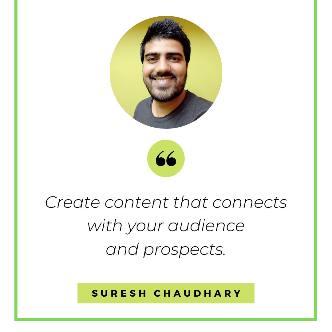 bedigisure's tweet image. A simple tip which can help you get more out of your #contentmarketing effort.

Say yes in the reply box if you are going to follow this.
Like the tweet, if this is helpful.
Retweet for effort!

#sureshchaudhary #digitalmarketing #seoconsultant #bedigisure