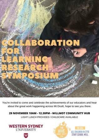 collab_4_L's tweet photo. If you been @ChangeFestAu and heard about @collab_4_L and our vision to see all children start school well - we’d love you to come to this Research Symposium where local educators present their research findings! DM or comment if you can join us, Nov 29. @LisaJBryant https://t.co/226Qm2QrfK