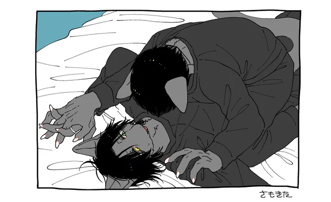リクエストでじろさぶをもらったので逆を描きました 