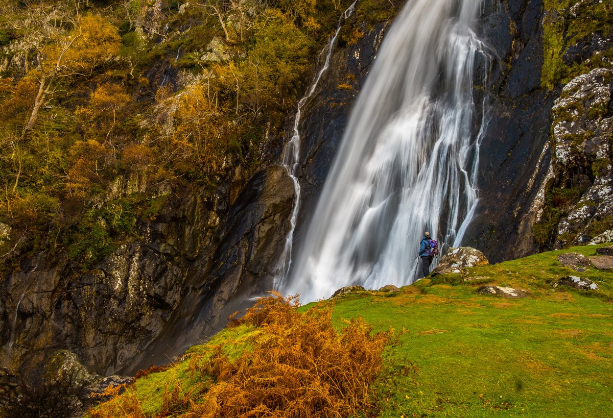 Autumn at aber falls after a lot of rain. Fabulous to see. #walesadventure #aberfalls #walkingwales #getoutdoors #getoutside #thisiscymru #snowdonia