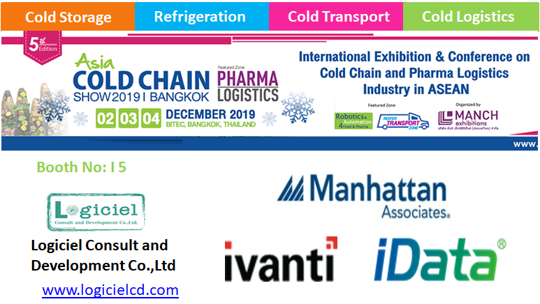 AsiaColdChain's tweet photo. Logiciel Consult &amp; Development Co., Ltd, partner, and resellers of world-class software licenses and Hardware such as Manhattan, iData and Ivanti exhibiting at #AsiaColdChainShow from 02-04 December 2019, BITEC, Bangkok. Visit booth no: I 5. Register at https://t.co/UUc8lPspvi https://t.co/Smt6cKVtWp