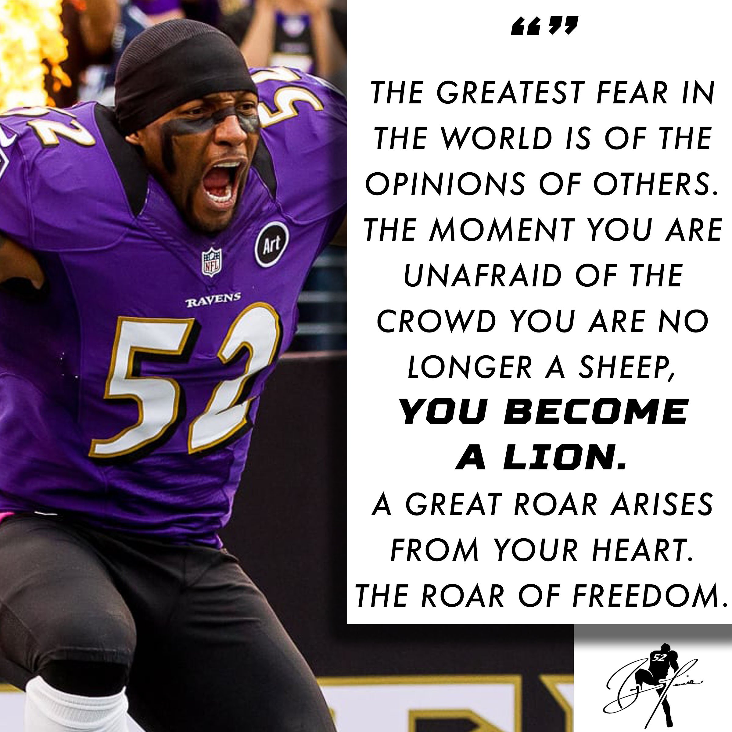 Ray Lewis on X: In order to take yourself to the next level you must stop  concentrating on the opinions of others. Greatness is waiting. Don't let  anyone hold you back.  /