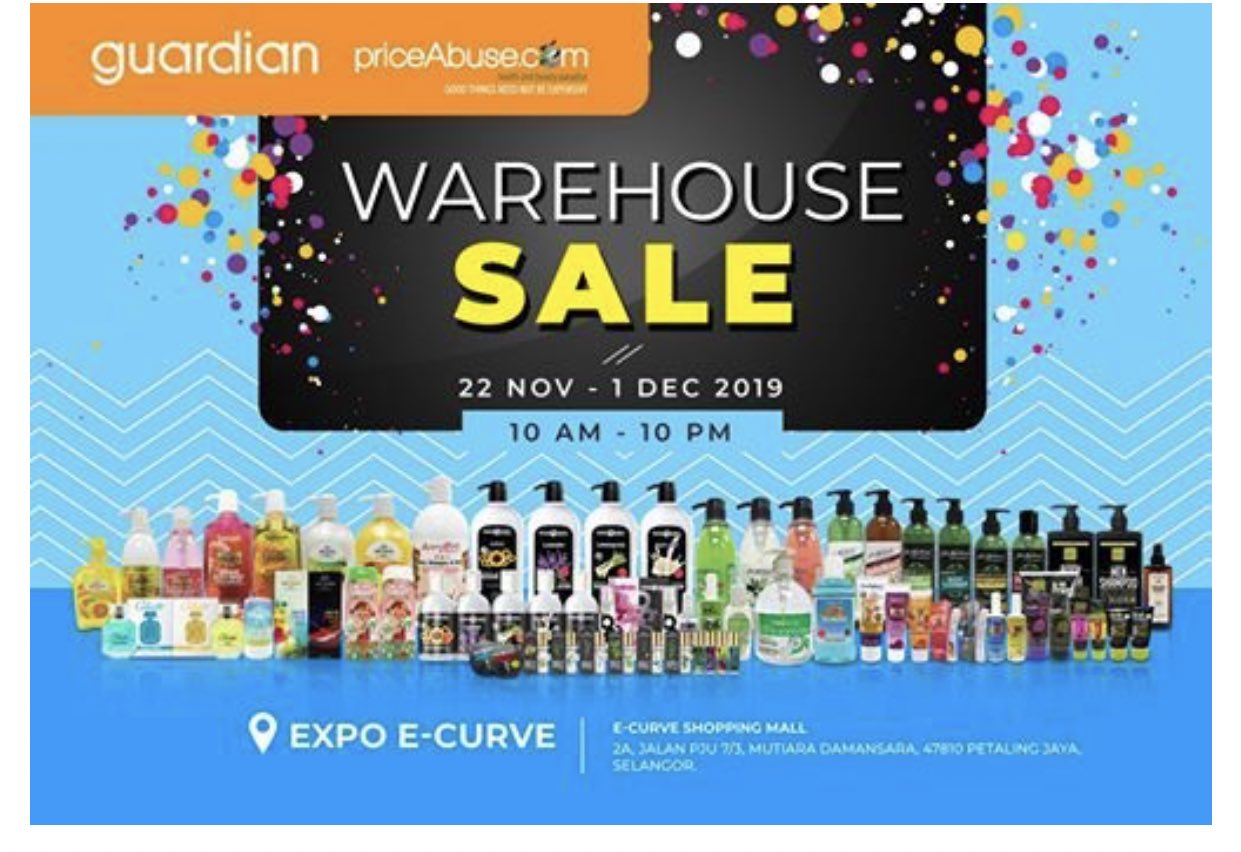 Twtkecantikan On Twitter Guardian Warehouse Sale 22 Nov 1 Dec 10am 10pm Expo E Curve Shopping Mall