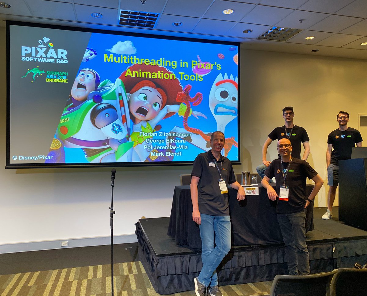 poljeremias's tweet image. Multithreading @SIGGRAPHAsia with George ElKoura, @mpflorianz and Mark Elendt!