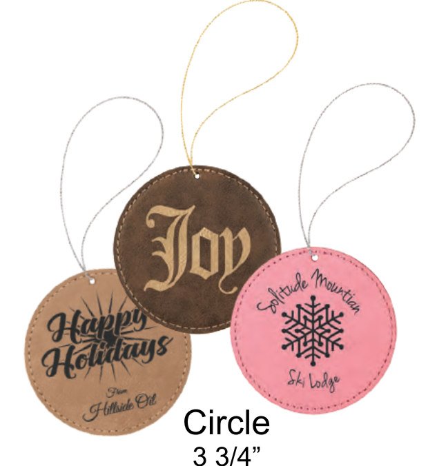 FireLightLaser's tweet image. Leatherette ornaments make great gifts for family and friends.  Order before Dec. 16 to be ready for Christmas!  Many more ideas at ow.ly/bqgu50xd7Et    sales@FireLightlaser.com