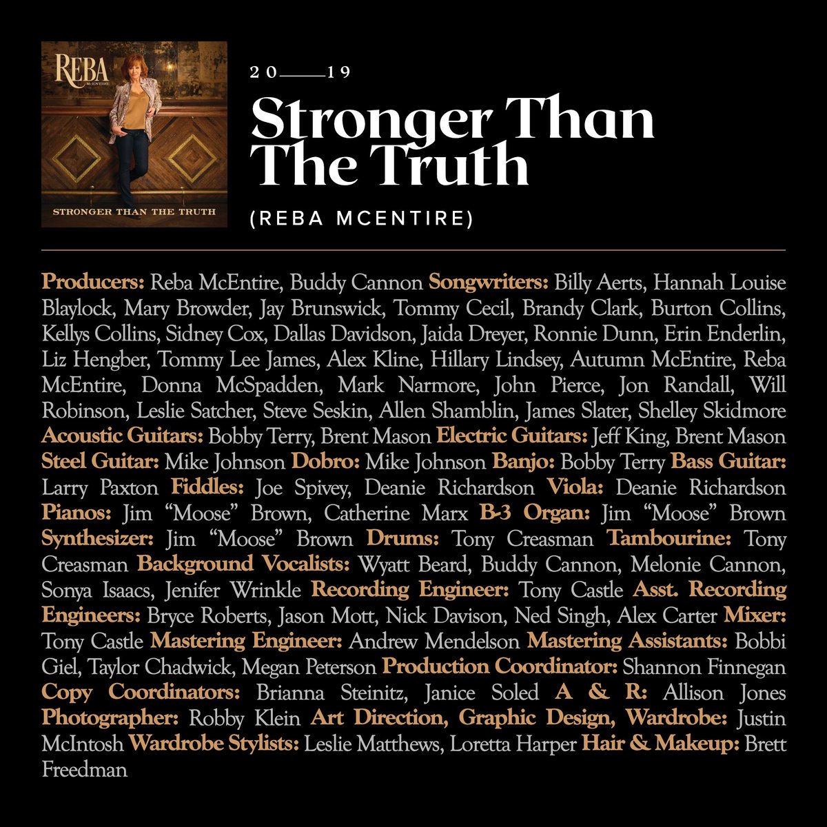 To everyone who was part of #StrongerThanTheTruth - THANK YOU. The #Grammys nomination today wouldn’t have been possible without you. #GiveCredit #BehindTheRecord