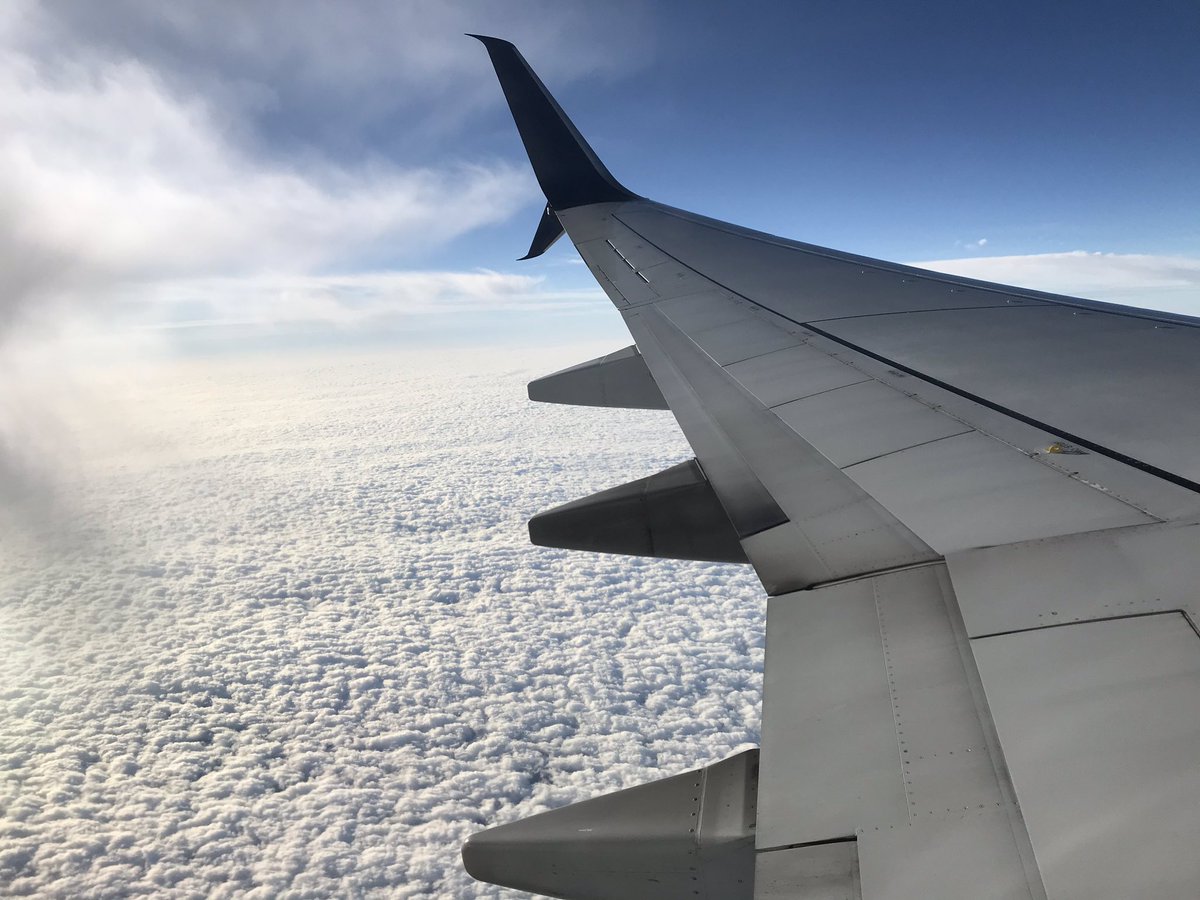 wingdweller's tweet photo. Fluffy clouds in the sky photographed from a @Delta aircraft #lovethewindowseat https://t.co/vL8j2Twqov