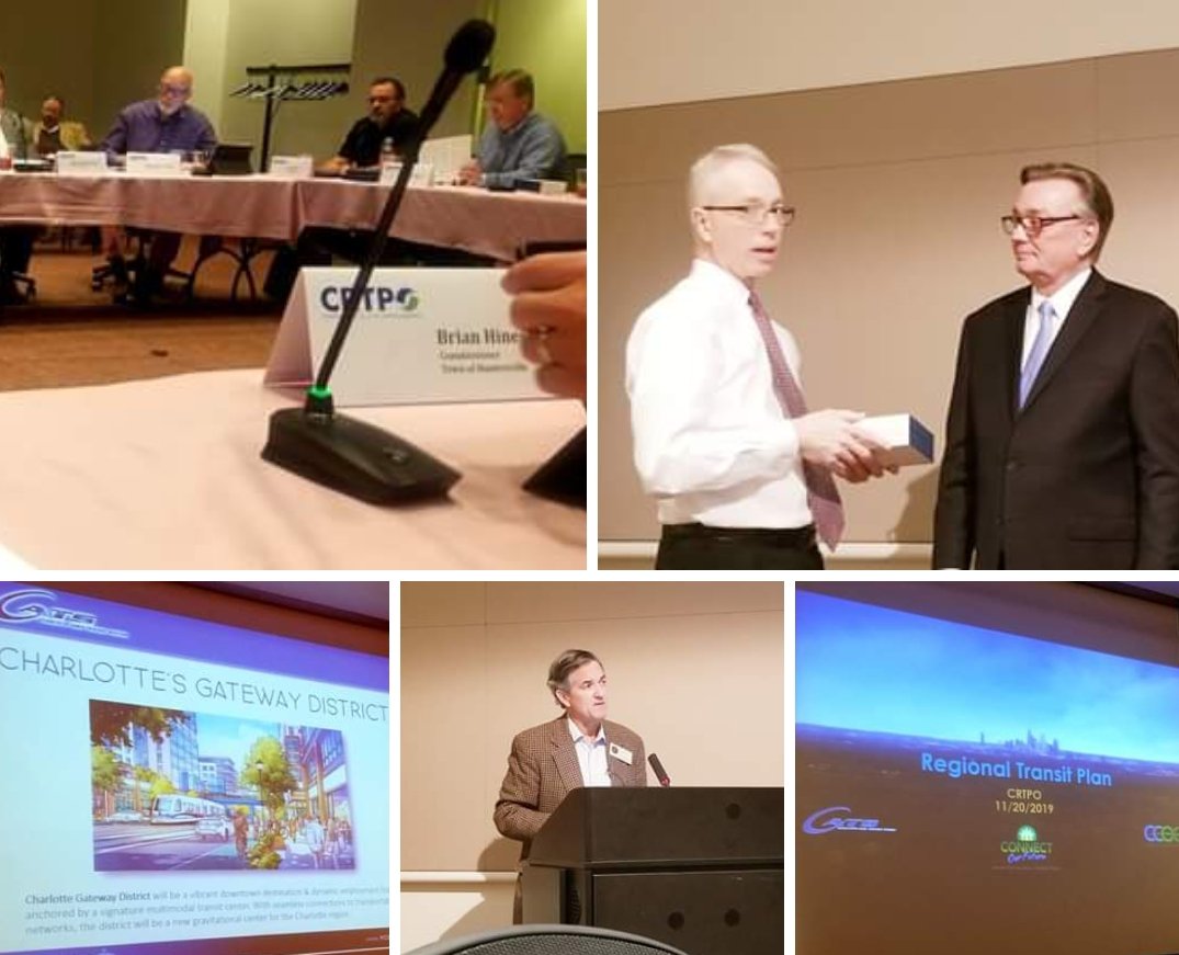 VNwasike's tweet photo. Such a great @CLTRegionalTPO meeting this evening.

Presentations included the Regional Transit Plan, Charlotte Gateway Station project by CATS Director @johnlewcats, and NC First Commission by NCDOT Board Member @TonyLathropLaw https://t.co/840ETvB7KY