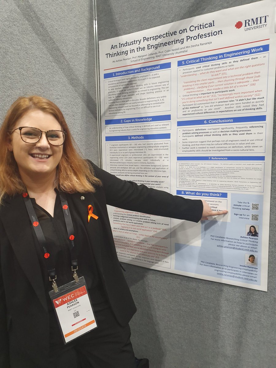 ABatteryofEngs's tweet image. Engineers &amp;amp; critical thinking with Biomed &amp;amp; Mechanical engineer @slidingdoorsash @RMIT

If you are at #WECAus19 #WEC19Aus go check out her poster! 
#engineerssupportingengineers
